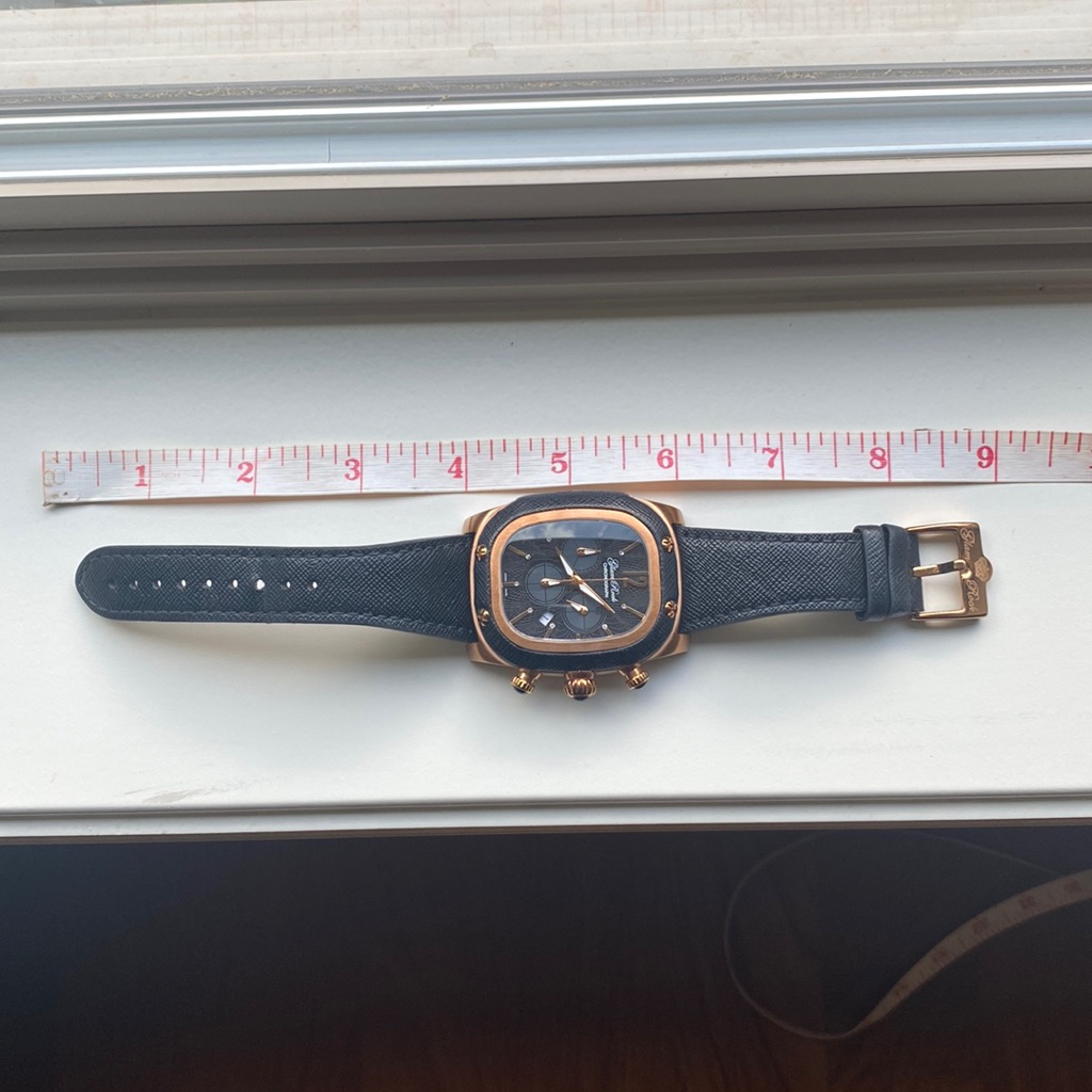 Beautiful Black Saffiano And Rose Gold Watch